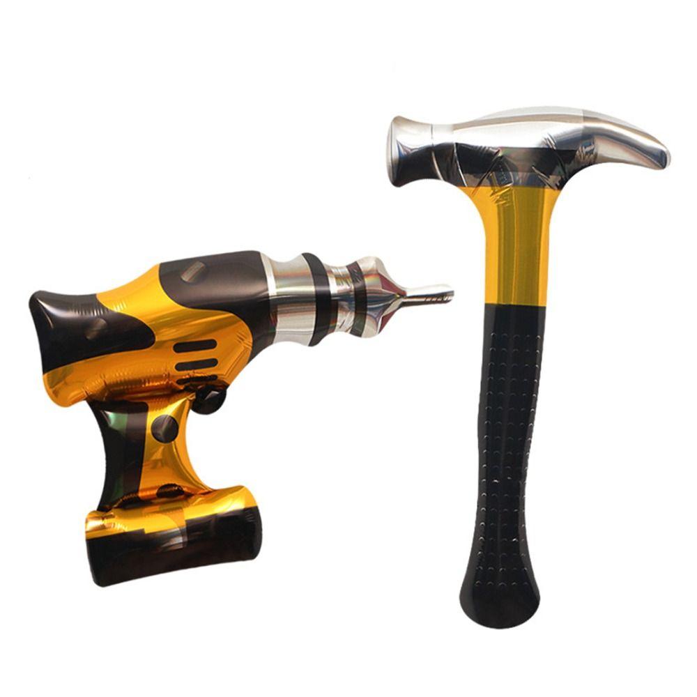 Cartoon Electric Screwdriver Balloon Aluminum Film Hand Holding Balloon  Father's