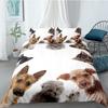 Cute Cat And Dog Print Home Textile Bedding - Quilt Cover & Pillowcase Set, Available In Single, Double, Queen & King Sizes