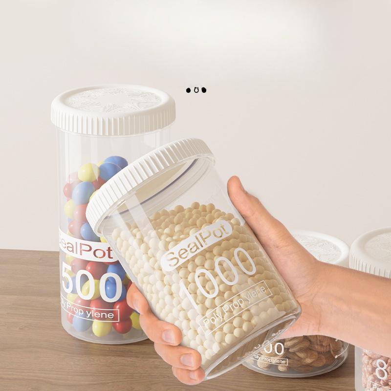 Food-grade Transparent Plastic Sealed Jars, Grain Storage Boxes, Kitchen Storage Jars, Moisture-proof, Insect-proof and Fresh-keeping Jars