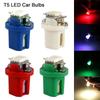 10Pcs T5 B8.5d LED Light Cars Interior Lamp Accessories Speed Lights Bulb Dashboard Side Switch Lamps 12V Instrument Signal Lamp