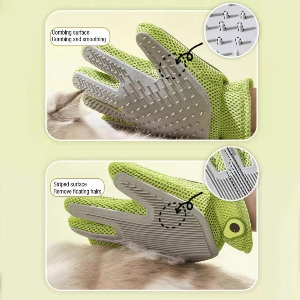Remove Floating Hair Cat Petting Gloves Two-sided Silicone Massage Comb Dog Hair Remover  Home