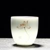 White Porcelain Tea Cups 6pcs / Lot Chinese Traditional Tea Cup Ceramic Advanced Porcelain Tea Set Accessories Drinkware