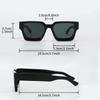 1PC Non-polarized Unisex Plastic Fashion Square Frame Sunglasses for Street Photography Driving Accessories