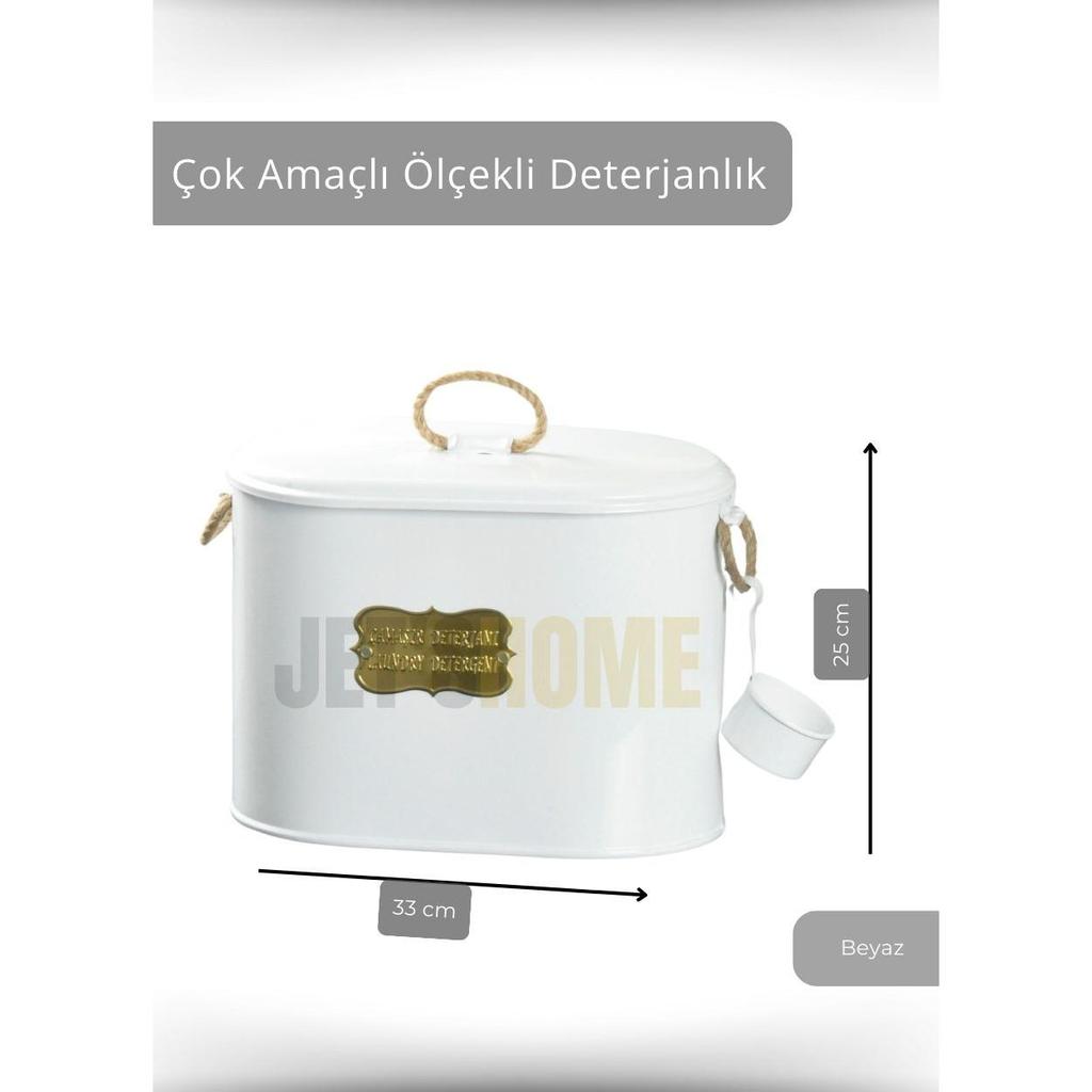 Laundry Bucket Metal Dish Bin Multi-Purpose Scale Detergent Container Stainless White