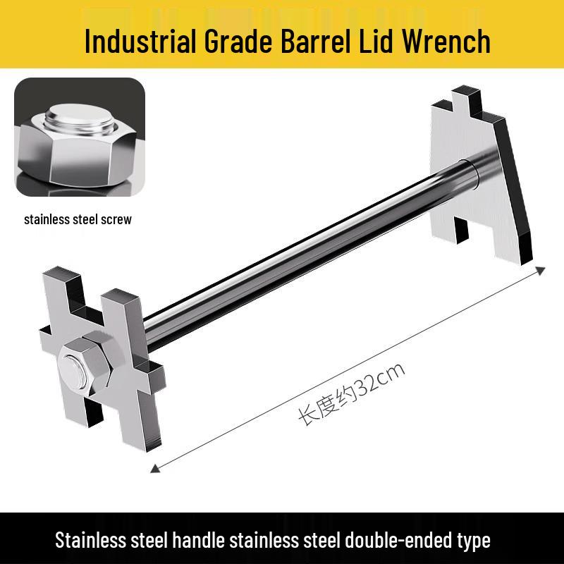 Stainless Steel Double-Head Barrel Opener Wrench