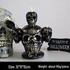 Halloween Skull Lantern Trio - LED Ghost Candle Holder Decoration