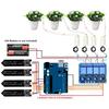 16 Stück/Set Automatisches Bewässerungsmodul DIY-Kit Automatische Bewässerungspumpe Bodenfeuchtesensor Relaismodul 50cm Schlauch für Arduino
