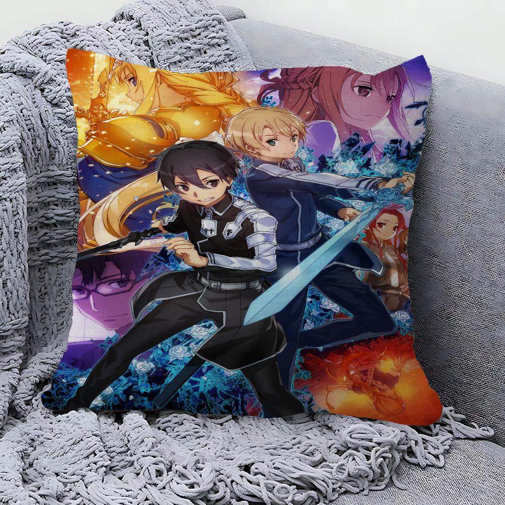 Sword Art Online Maple Design Cushion Cover Happy Autumn Harvest Decor Holiday Decorati Pillow Cover