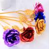 24k Gold Foil Plated Eternal Rose Flower for Romantic Valentine's Day Lover Wedding Mother's Day Gifts