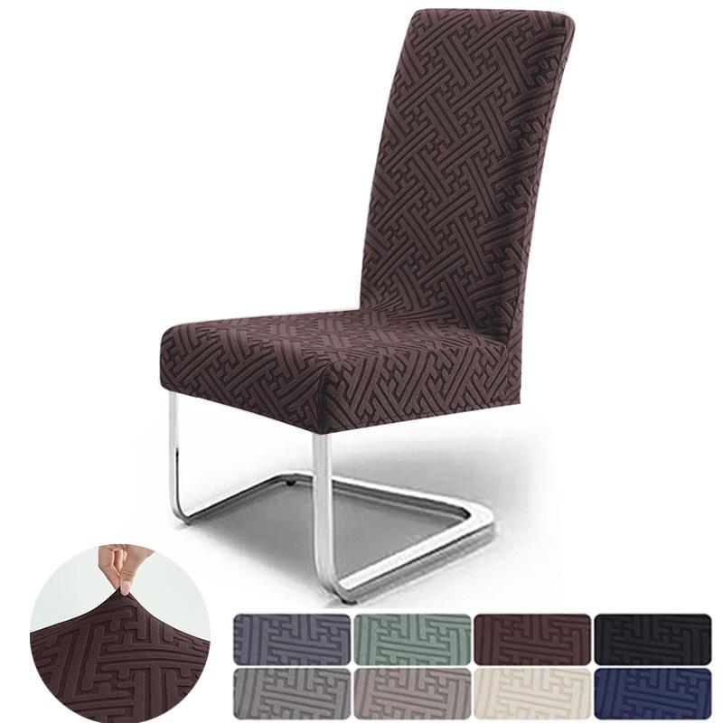 Solid Color Dining Chair Cover Stretch All-inclusive Chair Covers Four Season Universal Protective Cover for Banquet Wedding