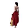 Yunnan Dali wears a French red suspender dress for women's sexy backless, suitable for seaside vacation photo skirts