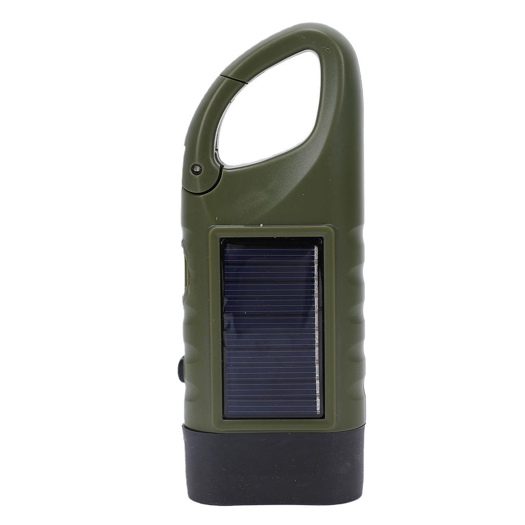 5 in 1 Flashlight Bright Hand Crank Solar USB Powered Flashlight with Power Bank Function for Outdoor Emergency
