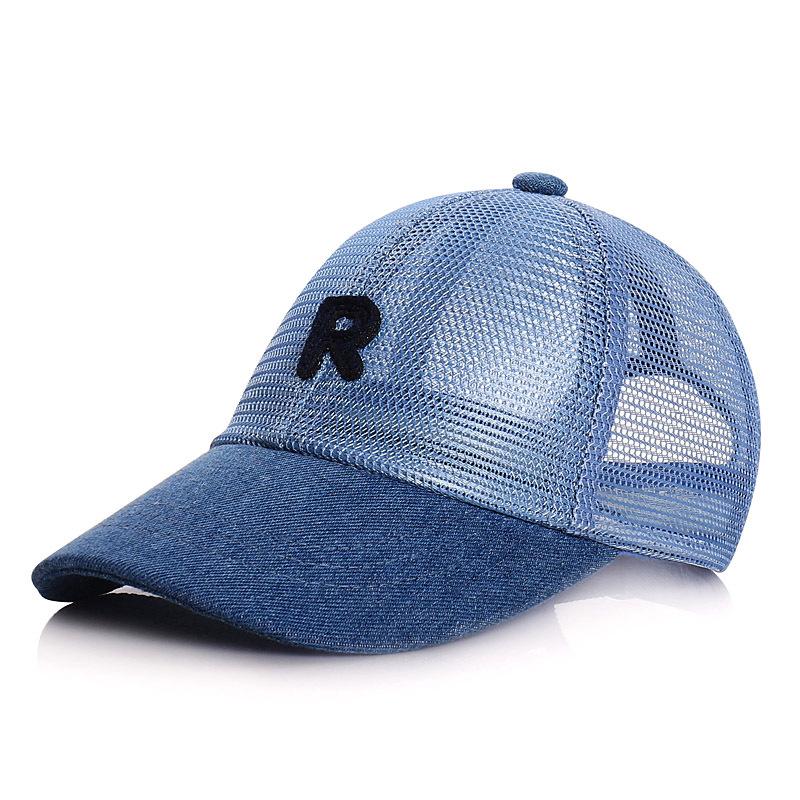 Summer children's mesh baseball hat South China small letters RB baby sunshade duck tongue full network breathable hat