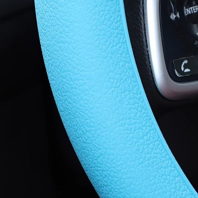 Odorless Silicone Car Steering Wheel Cover Nonslip Textured Surfaces Breathable Design for 32cm To 40cm Wheels