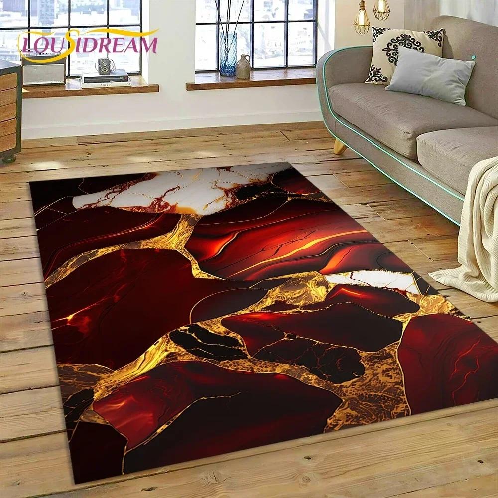 Luxurious Green Gold  Colour Marble Dream Carpet Rug for Bedroom Living Room Sofa Decoration,Children Game Large Decor Floor Mat