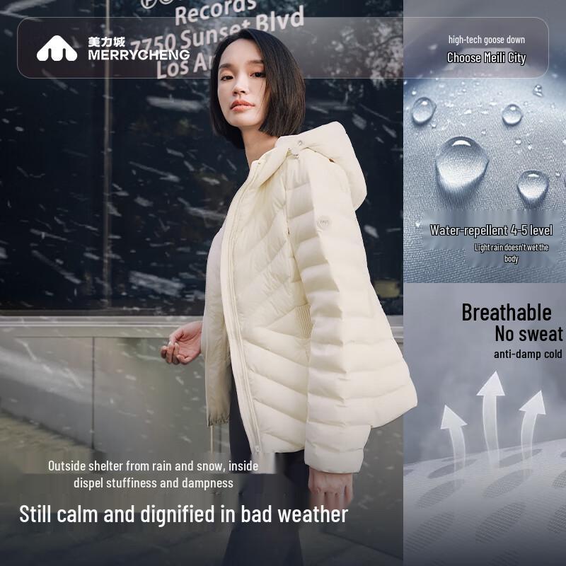 Women's Lightweight Packable Goose Down Puffer Jacket with Fitted Waist