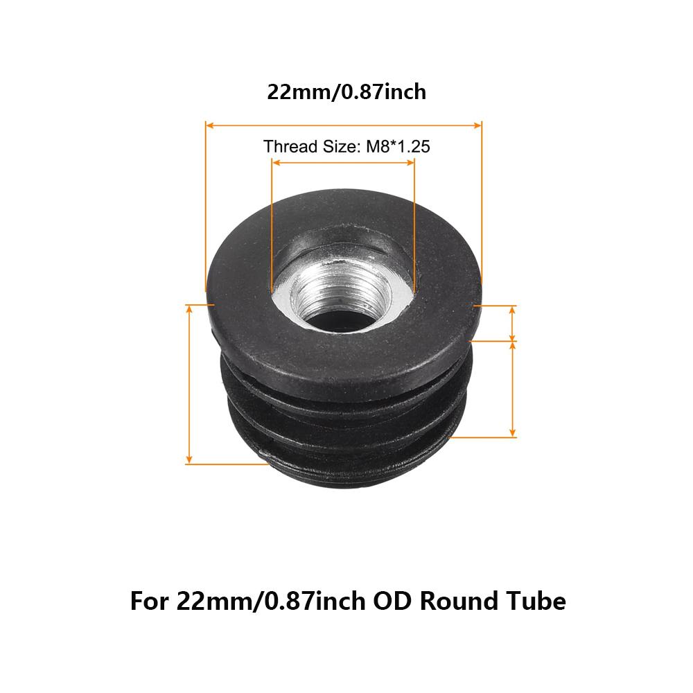 

4Pcs Black Plastic Round Caps M6 M8 Hole Nut Plug Protection Gasket Dust Seal End Cover Caps For Chairs Furniture Accessory M8x22mm