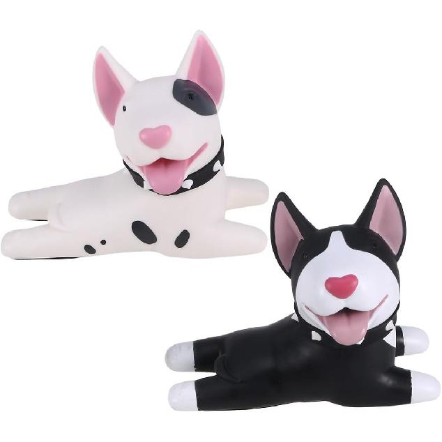 2 Pcs Cute Dog Door Stoppers, Decorative PVC Door Stops for Home Bathroom Bedroom - Black & White, 5.1 X 3.6 Inches