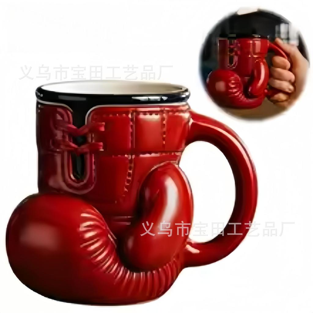 Creative boxing gloves mug stainless steel cup coffee cup resin handicraft tabletop ornament