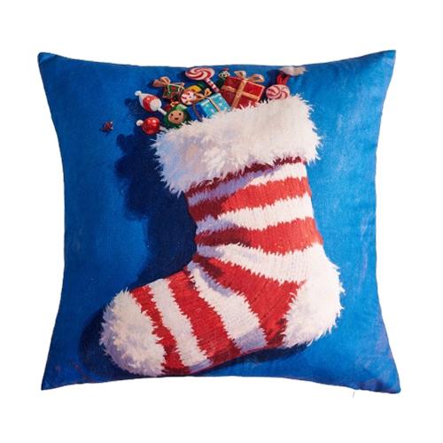 

1PC Nuan Series Christmas Pillowcase Polyester Printed Comfortable Pillowcase Cushion Cover for Sofa Living Room Bedroom Home Decor Party Decor W45cm x L45cm