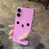 Cute expression cat ears for iPhone17Promax mobile phone case Apple Air transparent 16/15 cute 14