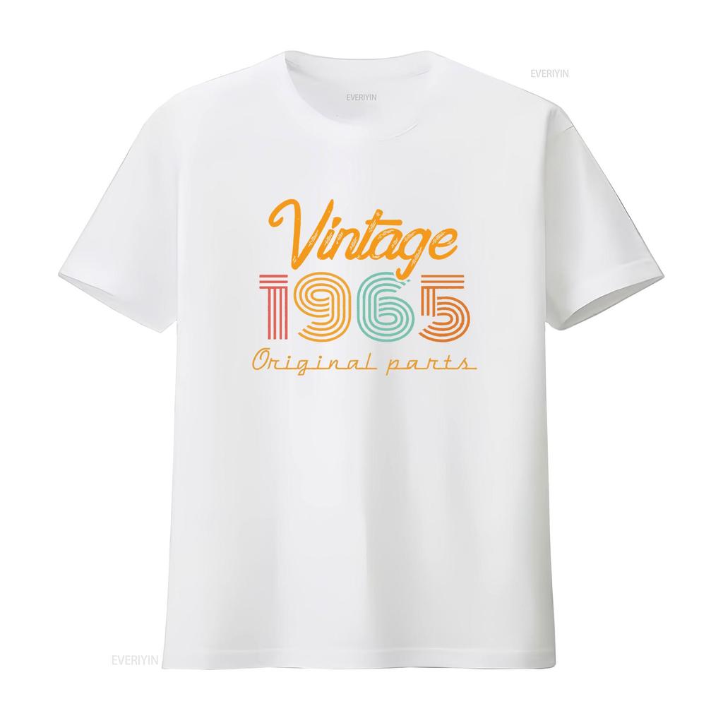58th Birthday T Shirt Vintage 1965 for Retro vintage Washed Unisex fashion Versatile streetwear Soft Comfortable Stretched