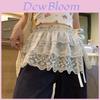 Casual White Lace Ballet Skirt With Ruffle Hem For Spring Summer Girls Fashion