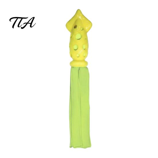 Pet Boredom Relief Supplies Octopus Squid Dog Chew Toy, Interactive Tug Squeaky Molar Toy with Flexible Rubber Training Toys Fabric Strips, Waterproof