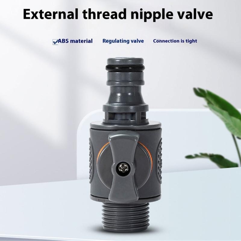 Fast Connects ABS Plastic Water Hose Adapter 6 Point Thread Integrated Flows Control Valves For Outdoor Watering
