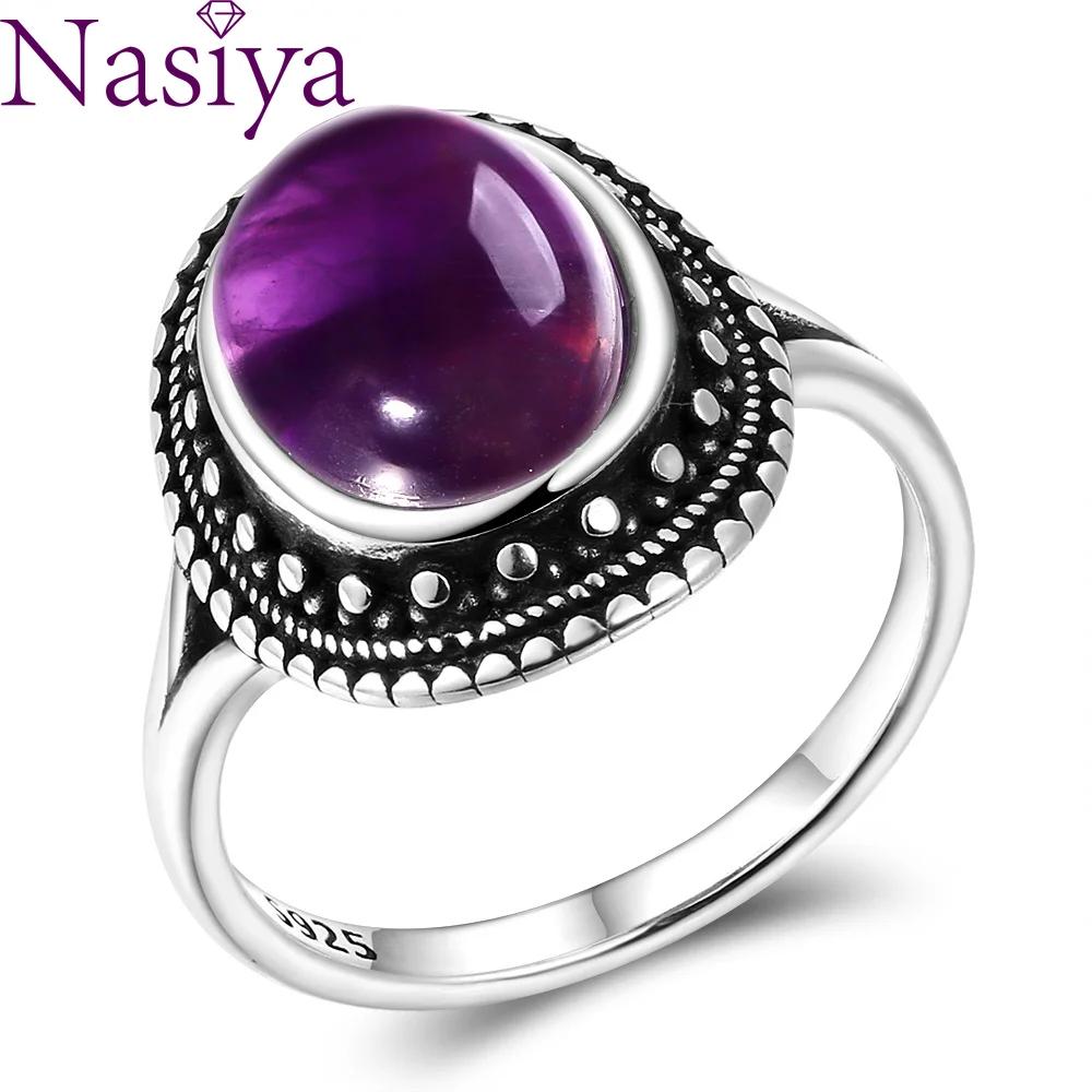 CopperRings Natural Amethyst Gemstone Rings for Women Wedding Bands Anniversary Gift Fine Jewelry