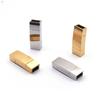 Stainless Steel Magnet Buckle Up and Down Flat Mouth Leather Rope Bracelet Connection Tanium Steel Jewelry DIY Accessories
