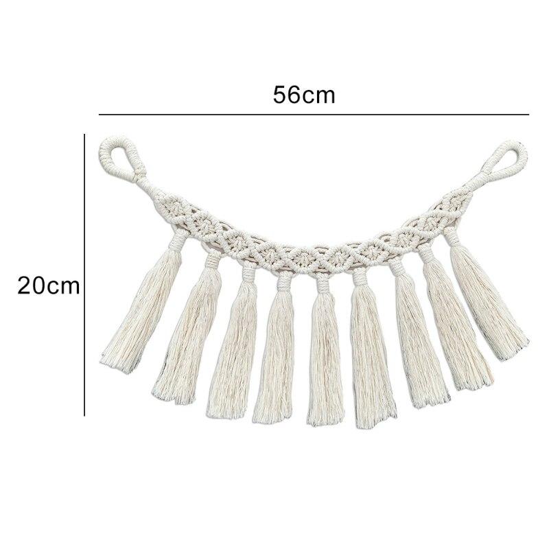 Boho Style Handmade Macrame Curtain Tiebacks Cotton Weaving Curtains Tieback Straps Tassels Hanging Ball Decoration Curtain Accessories
