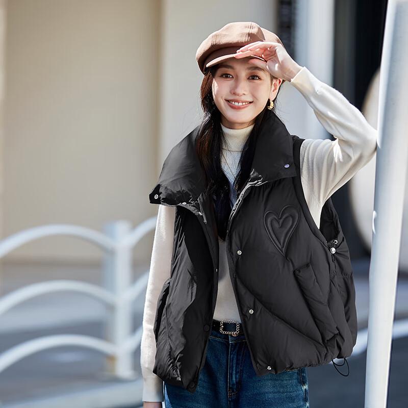 Yiliteng Women's Stand-Collar Short Down Vest