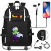 Vegeta Sun Wukong Dragon Ball Ultra USB Headphones Teen Student School Bag Men's and Women's Leisure Travel Backpack