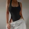Casual Women Shoulder Sleeveless Sexy Club Wear Halterneck Off The Street Corsets Tops Bodysuit