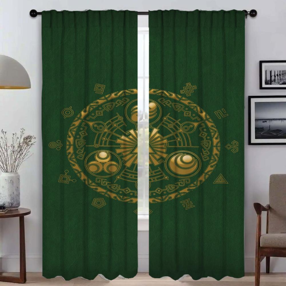 Verdunkelungsvorhänge Shades Z-zalda für Zimmer 2 Paneele Trennvorhänge Kinderzimmer Tüll für Schlafzimmer Halloween-Dekoration Wohnzimmer