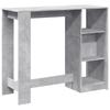 Vidaxl Stolik Barowy Z Regałem, Szarość Betonu, 124X46X103,5 Cm