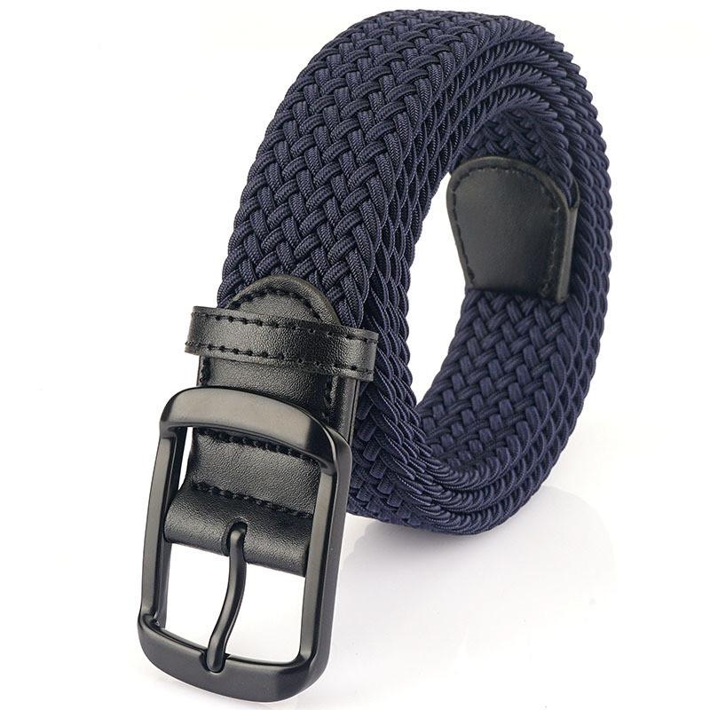 

Trendy Woven Nylon Belt For Men With Elasticity And Alloy Buckle In Multiple Colors