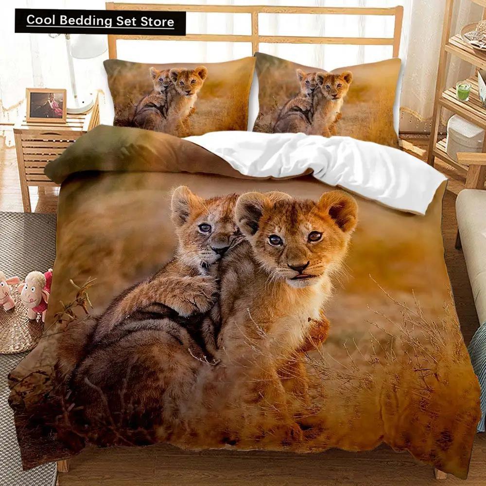 Comforter Leopard Fierce Cheetah Bedding Set Moon Viewing Wild Animal Printed Double Queen King Size Polyester
