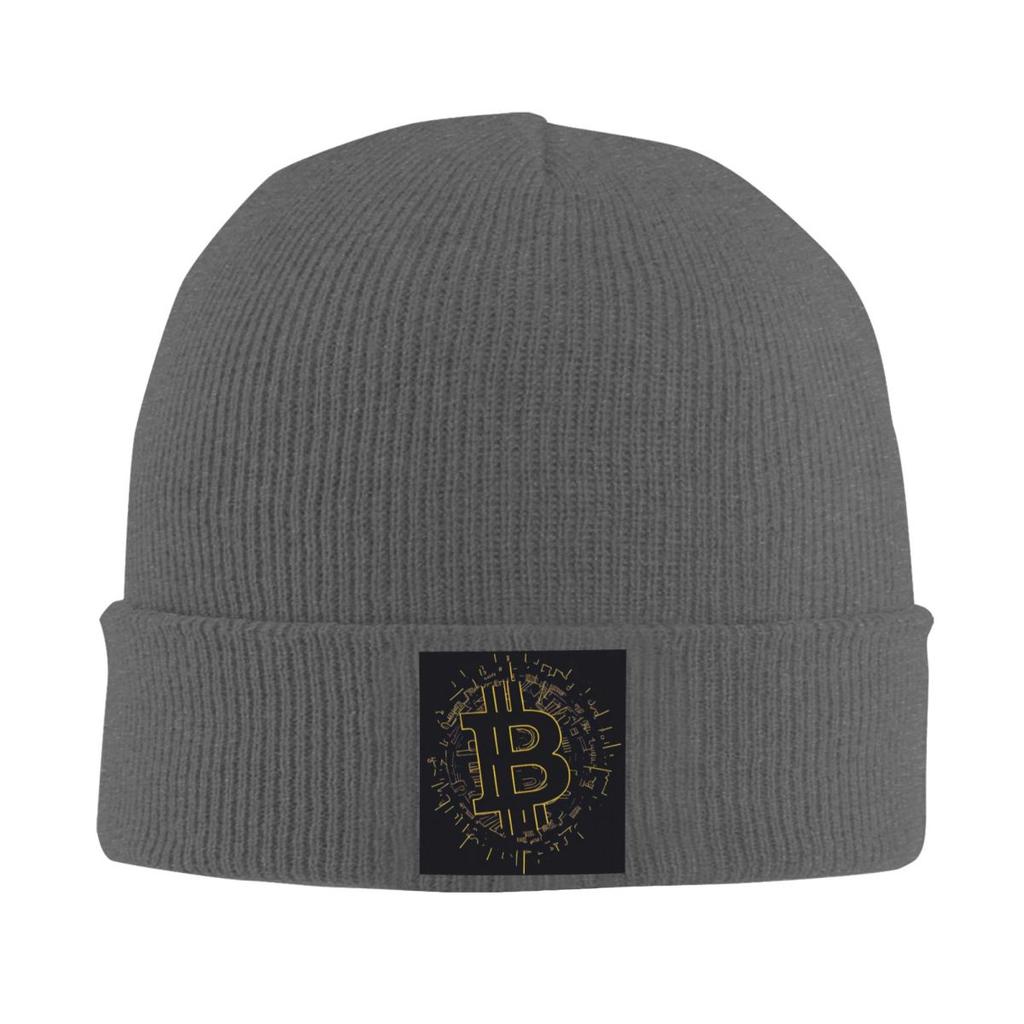 Bitcoin BTC Crypto Currency Warm Knitted Cap Winter Knit Bonnet Hat Skullies Beanies Hip Hop Caps for Unisex