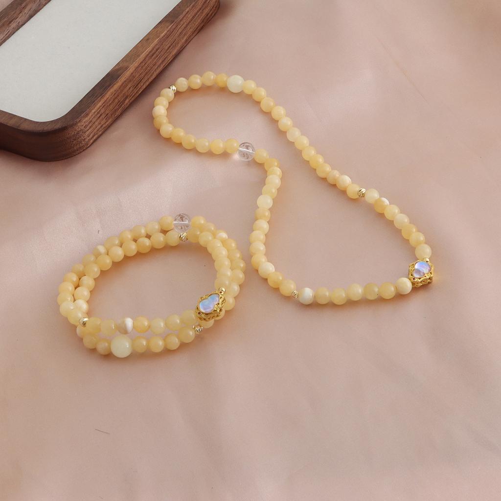 Bracelet Natural Shoushan Stone Tianshan Green Lotus Pod Safety Buckle Crystal Bracelet Double Layer Dopamine