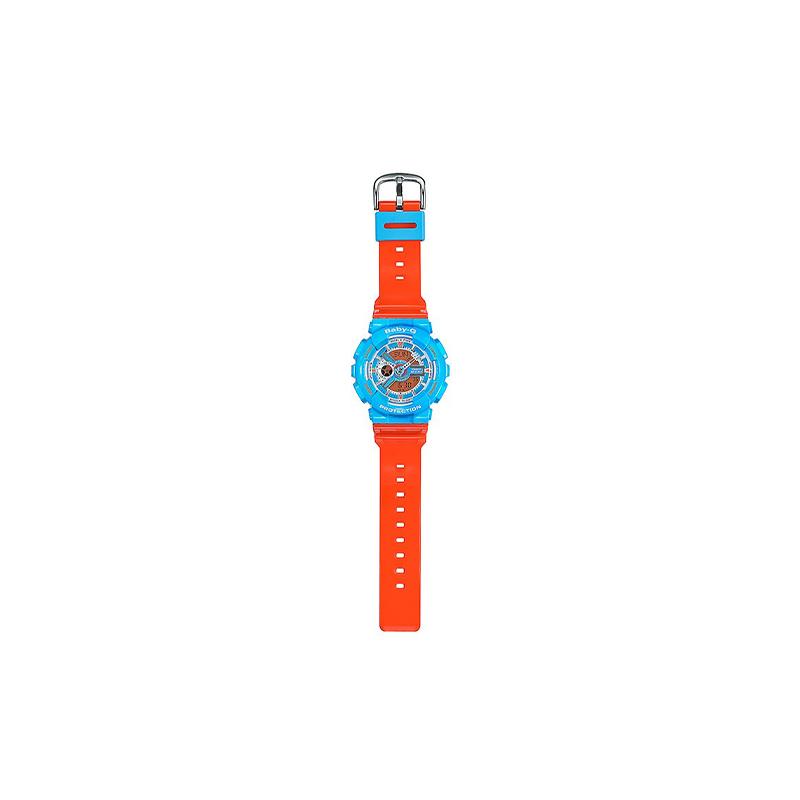 Casio BABY-G Amber Dual Display Movement Quartz Movement Resin Strap Japanese and Korean Watch Women's Watch White Dial BA-110NC-2A