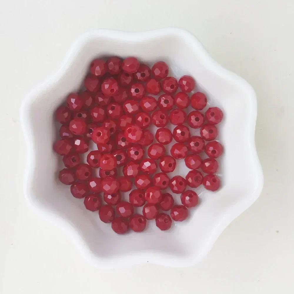 50 Stück Kristall Rondell Facettierte Glasperlen Für Schmuckherstellung DIY Damen Armband Halskette Schmuckzubehör 4*6mm