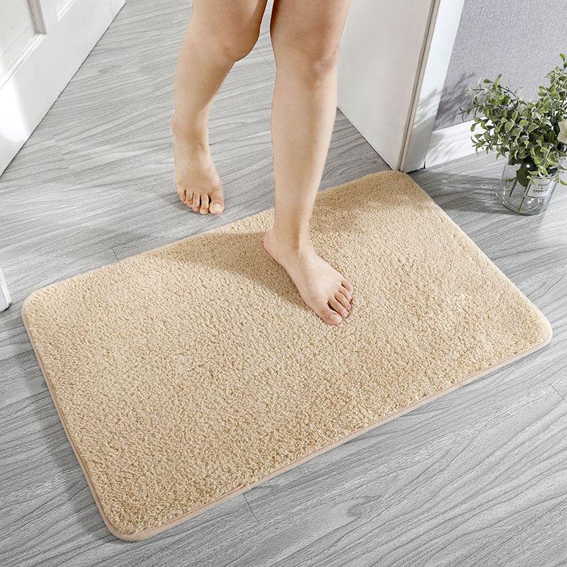 Extra dicke Flusenfaser Badematte Duschraum Teppichmatte Chenille Badezimmer Bodenmatte Toilette saugfähige Eingangs-Türvorleger