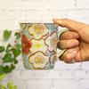 Waza no Kura Stylish Coffee Kutani Ware Mug Plum Blossom Brand Made in Perfect Gift for and 88th Birthdays Mug, Cup, Pattern, Ceramic, High-End