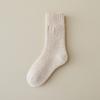 5 Pairs solid Color Hairy Soft Mid Tube Stockings Floor Sleep Socks Women Winter Warm Thicken Snow socks