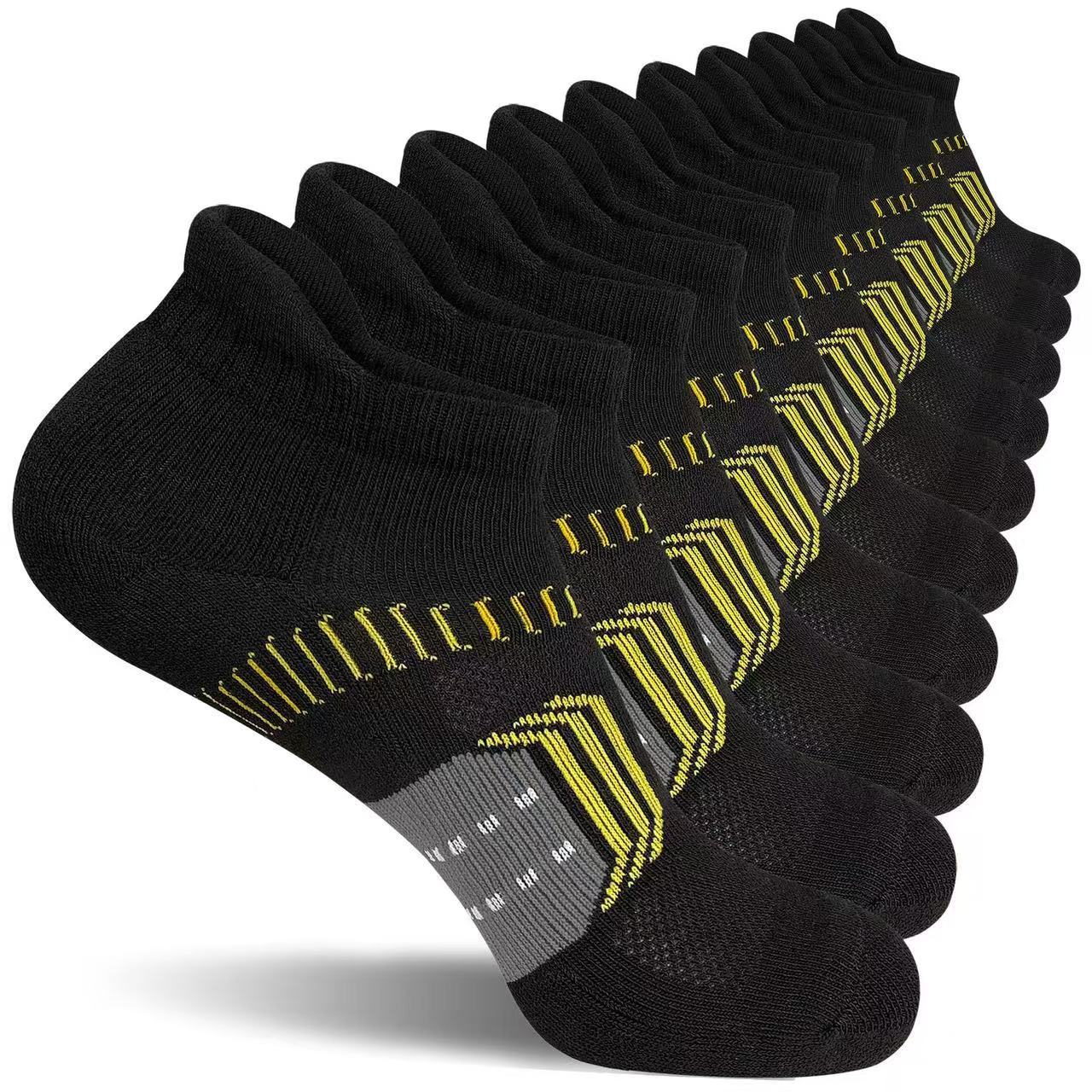 

3 Pairs Men s Short Socks Cotton Sweat-absorbent and Deodorizing Sports Socks Low-cut Shallow Mouth Four Seasons Short Tube 3 Pairs чорний