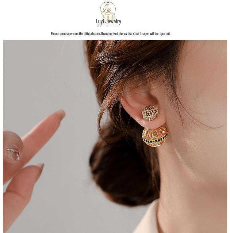 2023 Stylish Hollow Ball Earrings: Exaggerated, High-End Ancient Style for Women