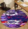 Gengar Pattern Round Rug, Indoor/Outdoor Mat, for Picnic, Gameroom, Bedroom, Office, Living Room, Home Decor Carpet, Birthday Gift