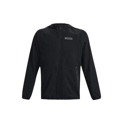 Solid Color Zip-Up Hooded Casual Quick-Dry Waterproof Breathable Woven Jacket Men Black 1377425-001
